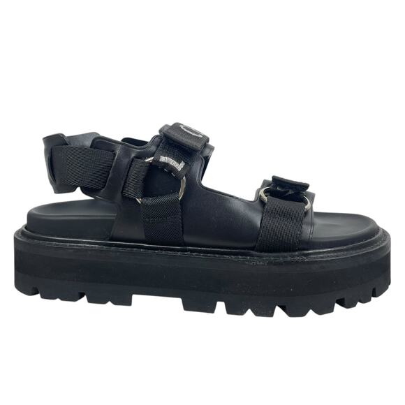 Celine Outdoor Bulky 45mm Calfskin Platform Sandal Lug Sole Black Size 38 - Picture 4 of 15